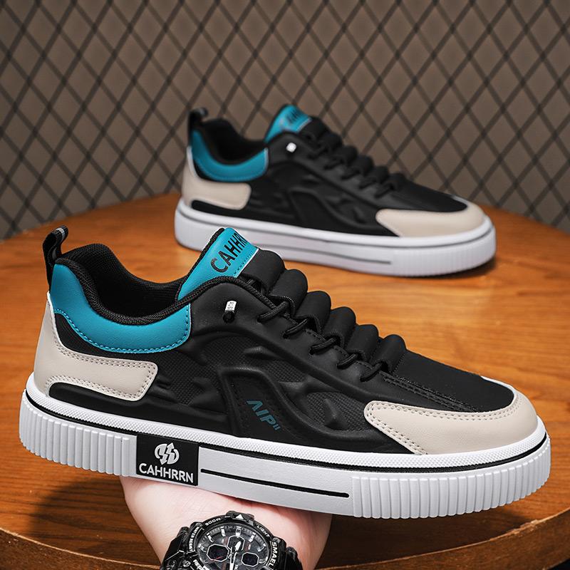 

New Fashion Casual Sneakers Skateboard Shoes Trend Wear Resistant Two-color Couples High Top Men and Women Student Boots 39 чорний