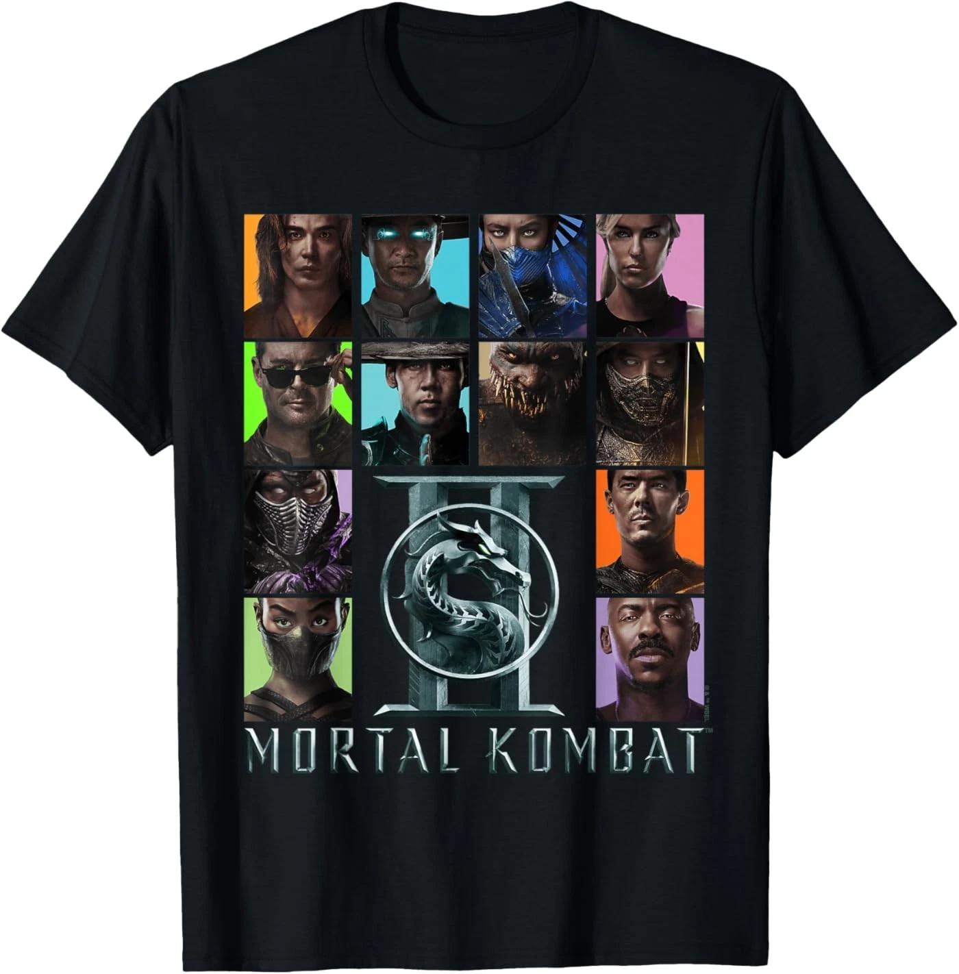 Футболка с квадратами персонажей Mortal Kombat 2 2XL