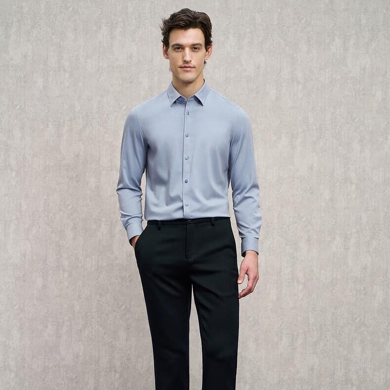 EMZ Men's Modal Business Long Sleeve Shirt