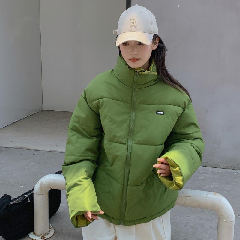 

Women s Cotton-Padded College Style Jacket, 2024 Autumn/Winter Edition - Short, Loose, and Thickened in Candy Colors. XXL