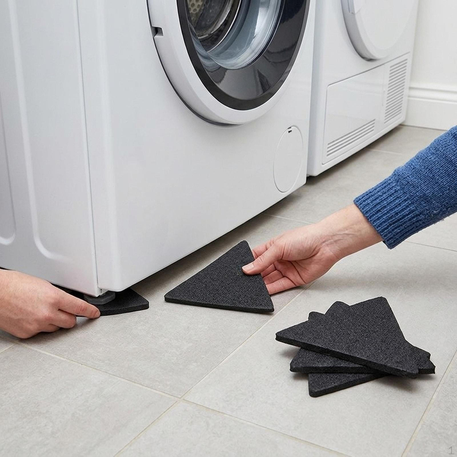 

12 Furniture Mats, Anti-vibration Pads for Washing Machine, And Refrigerator 14.5cm Self Sticky