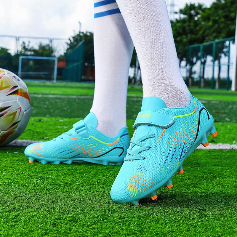 Boys Football Shoes AG/TF Spike Rubber Soft Sole Kid's Professional Artificial Turf Training Football Boots for Girls Soccer Shoes
