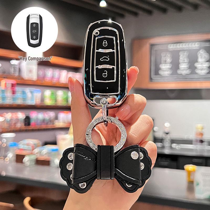 Compatible with Geely Panda Mini, Mini Boyue, Vision X3, Emgrand GS, Borui, Premium Key Case.