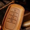 Leather Car Key Case Cover Keychain Protector for Toyota Crown Highlander New Camry RAV4 Carola Leling Prado Remote Accessories
