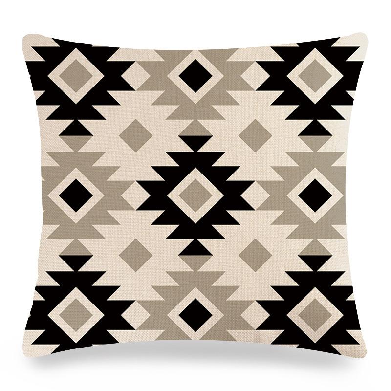 Smooth Geometric Abstraction Digital Printing Short Plush Pillow Covers For Car Sofa Office Cushion Cover Home Goods 60X60Cm