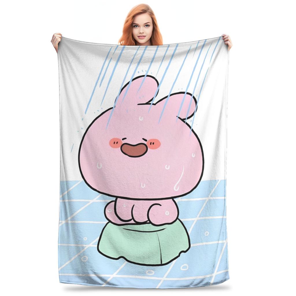Asamimichaan Blanket Flannel Textile Decor Asamimi Multifunction Ultra-Soft Throw Blanket for Bedding Travel Plush Thin Quilt