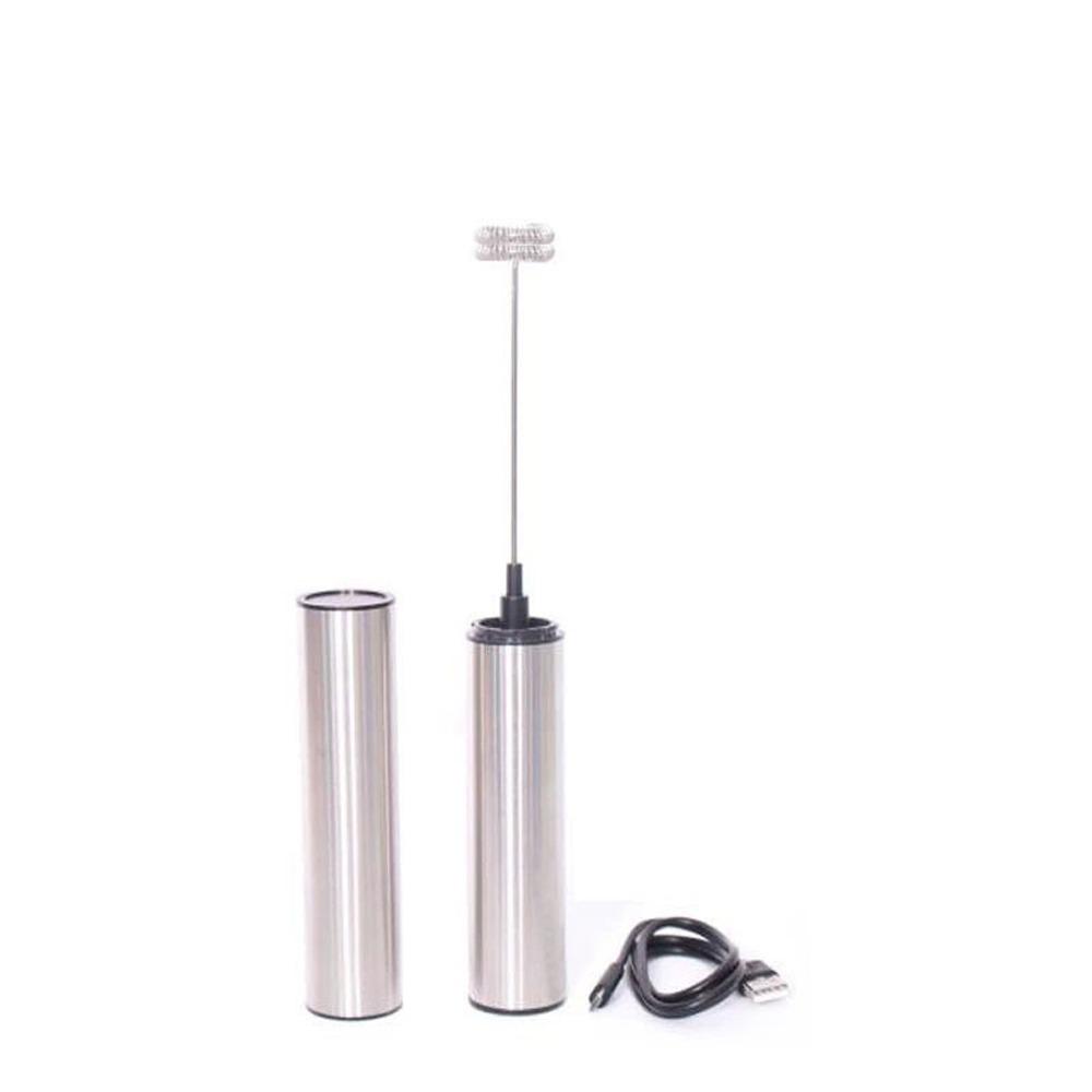 USB Rechargeable Electric Milk Frother with Cover Portable Milk Frother Electric Whisk Barista Use