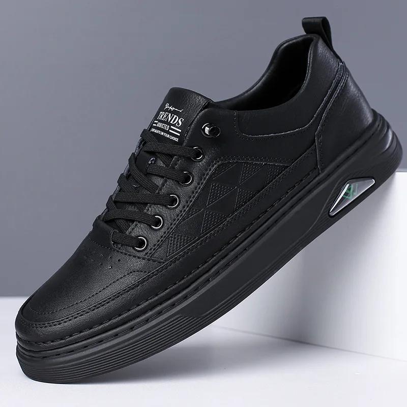 

Модные кожаные кроссовки на платформе для женщин весна-осень дизайнерские мягкие мужские кроссовки для скейтбординга модные повседневные легкие спортивные кроссовки Zapatos Hombre 38