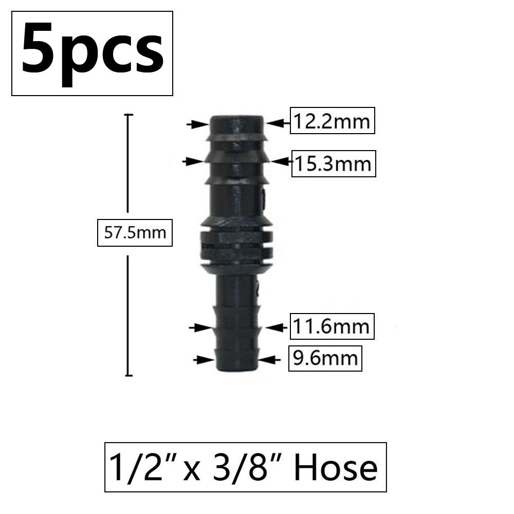 5pcs 16/20/25mm PE Pipe Barb Connector Straight Tee Elbow Plug Garden Water Hose Reducing Splitter Joint Drip Irrigation System