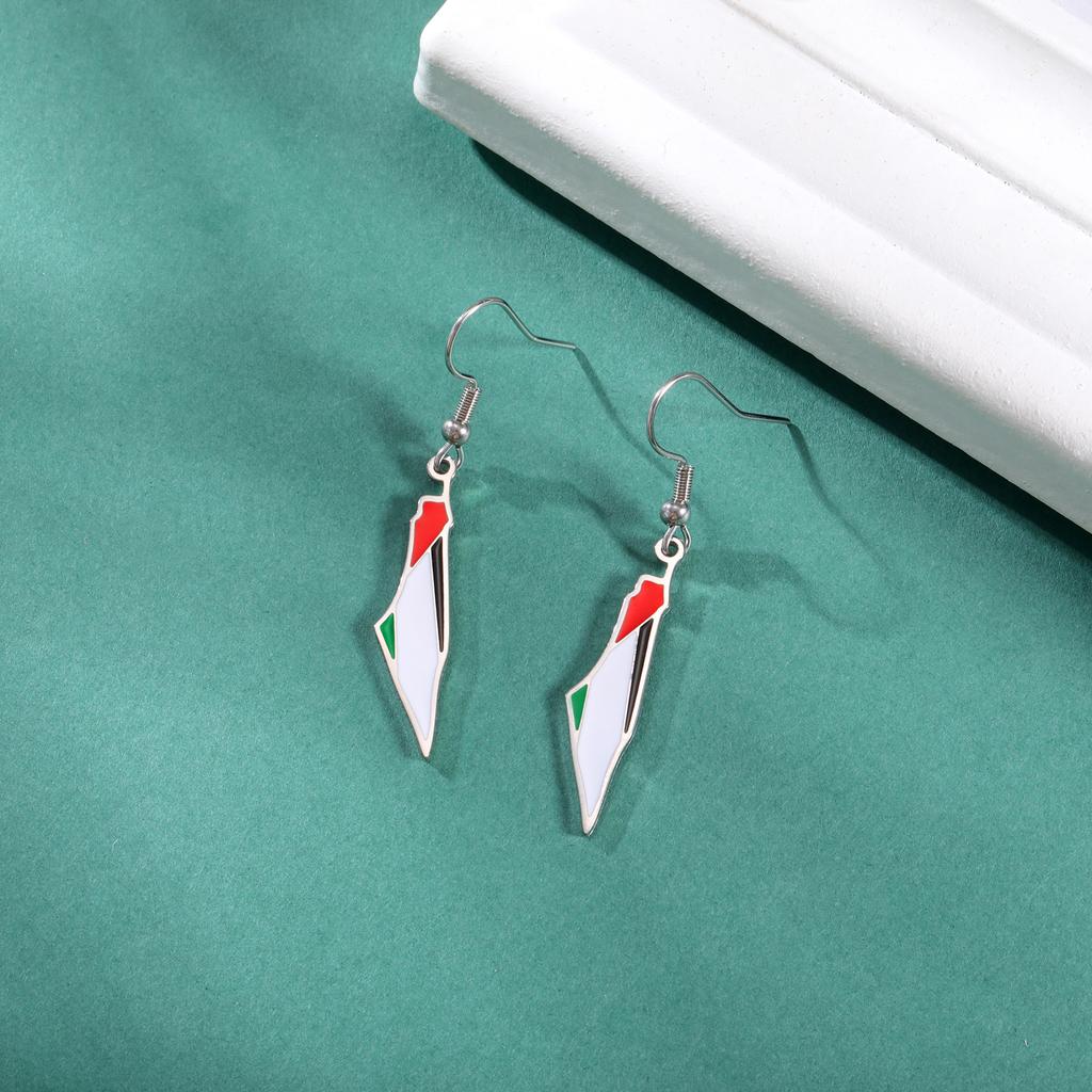 Lucktune Palästina Karte Anhänger Ohrringe Edelstahl Ohrringe Für Frauen Palästinenser Ethnische Karte Choker Schmuck Geburtstagsgeschenke