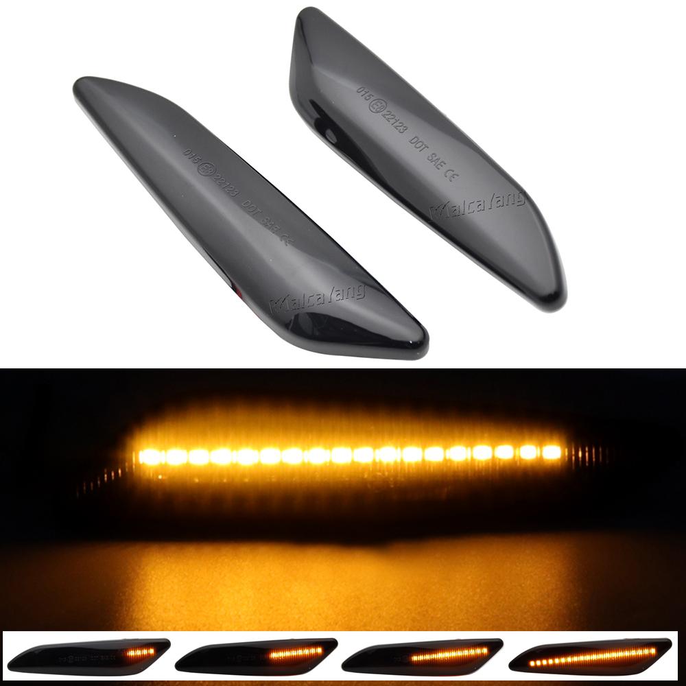 2Piece Flowing Dynamic LED Side Marker Blinker Light For Alfa Romeo 156 147 Fiat Tipo Egea 356 Lancia Delta 3 Chrysler Ypsilon