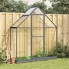 Vidaxl Greenhouse With Base Frame, Anthracite, 169X58X202 Cm, Aluminium