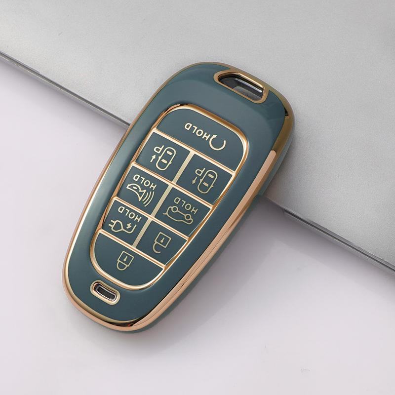 7/8 Buttons TPU Car Key Case Cover for Hyundai Sonata Sel Ev 6 Ev 8 IONIQ 5 NEXO Tucson Sonata 2020 Grandeur 2020 Sonata Limited