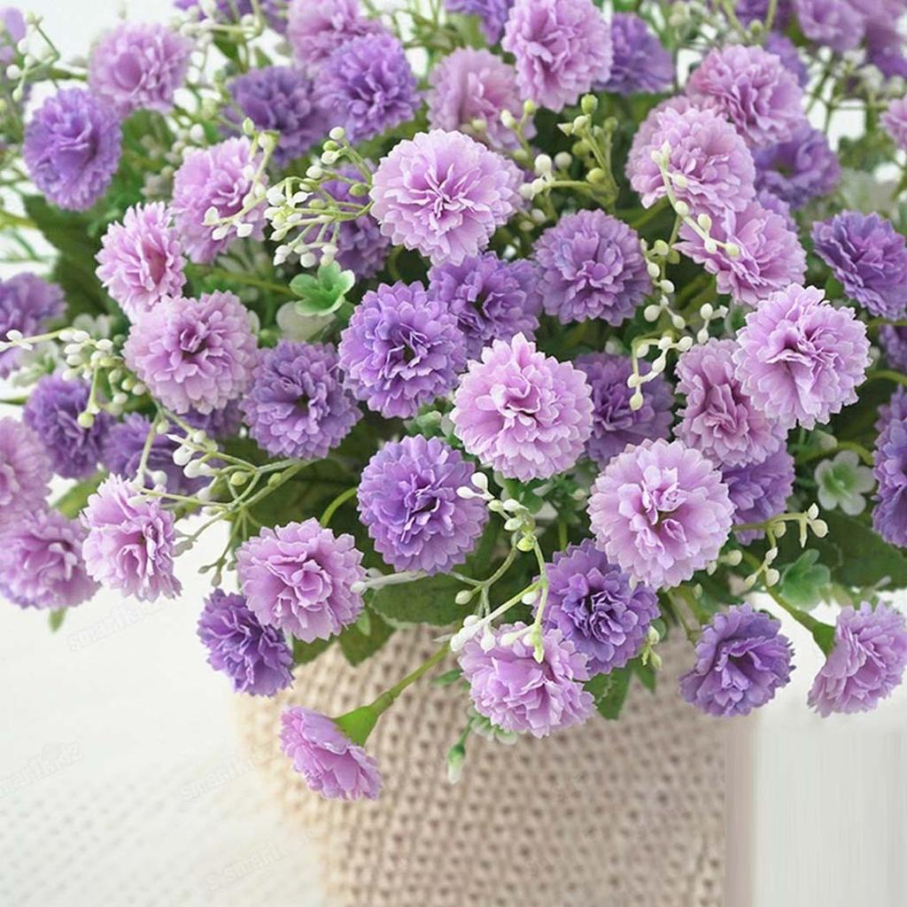 1 Bouquet Fake Flower Artificial Flowers 20 Heads Carnation