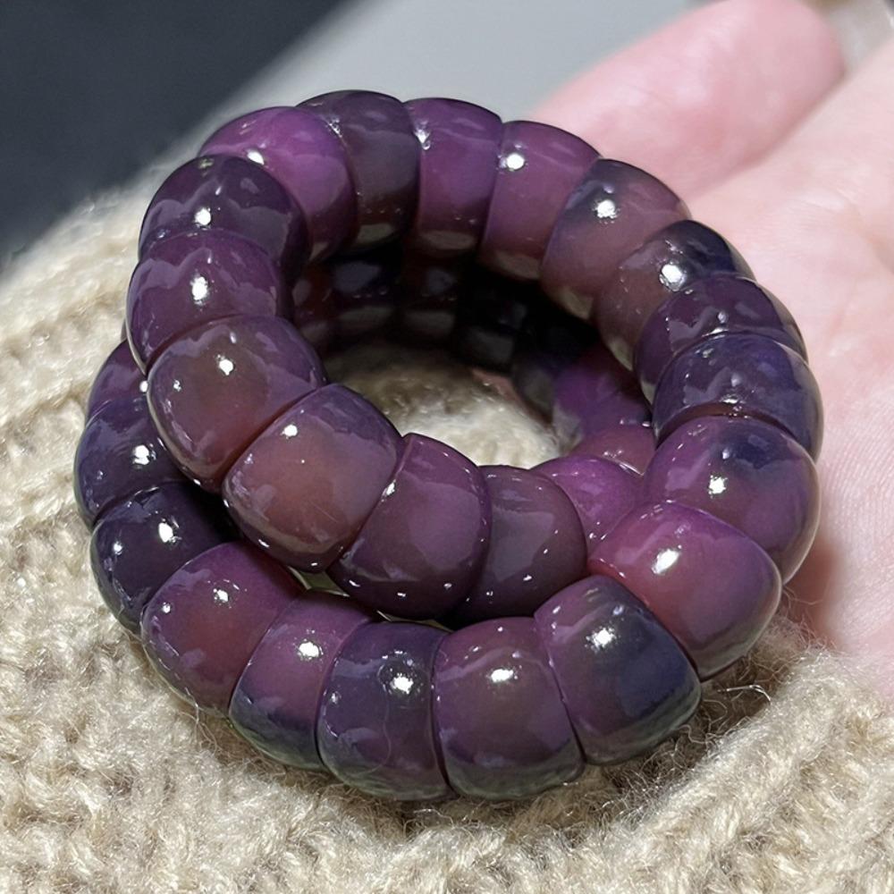 Lucky Bodhi Beaded Bracelets Purple Grape Color Healing Bodhi Bracelet Creative Gift Bangle