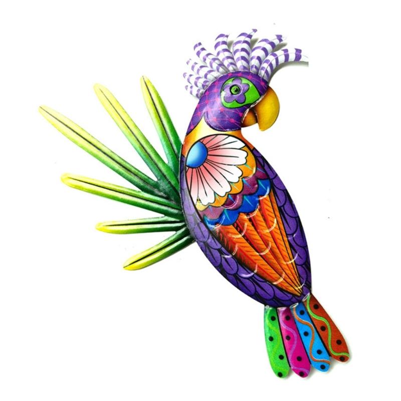 Iron Parrot Figurines Home Courtyard Park  Bird Decoration Parrot Pendant Craft Outdoor Garden Furnishing Ornament