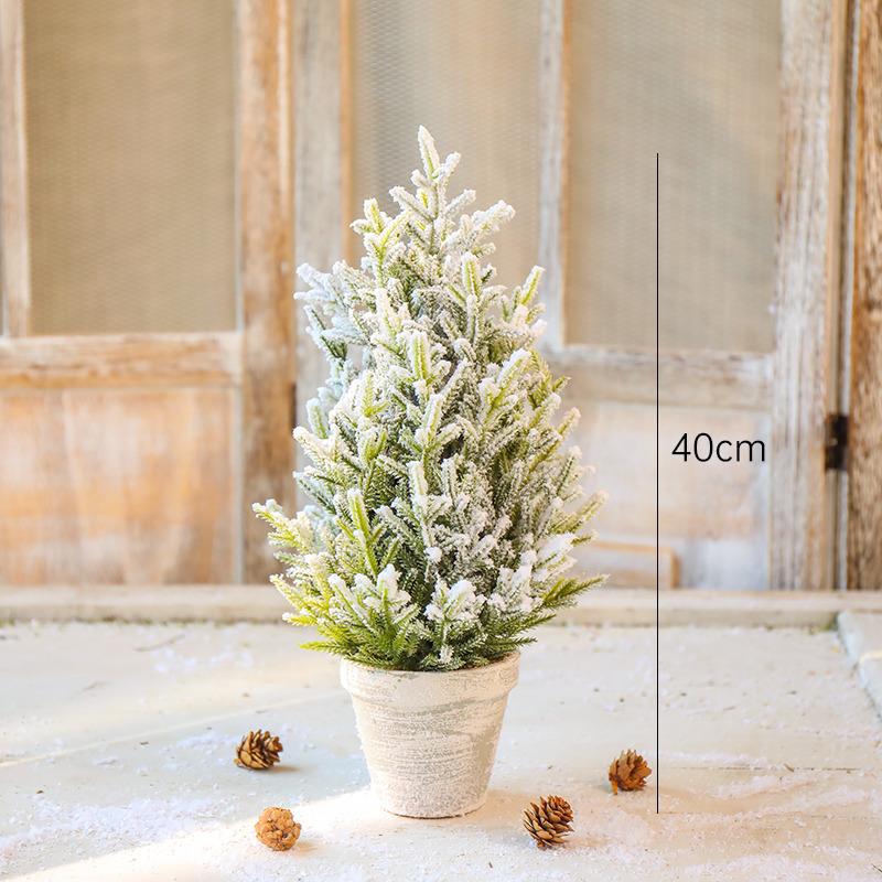 Christmas Snow Artificial White PE Tree Decoration Decor Home Party New Year Scene Shooting Ice Sculpture Museum Decoration Tree