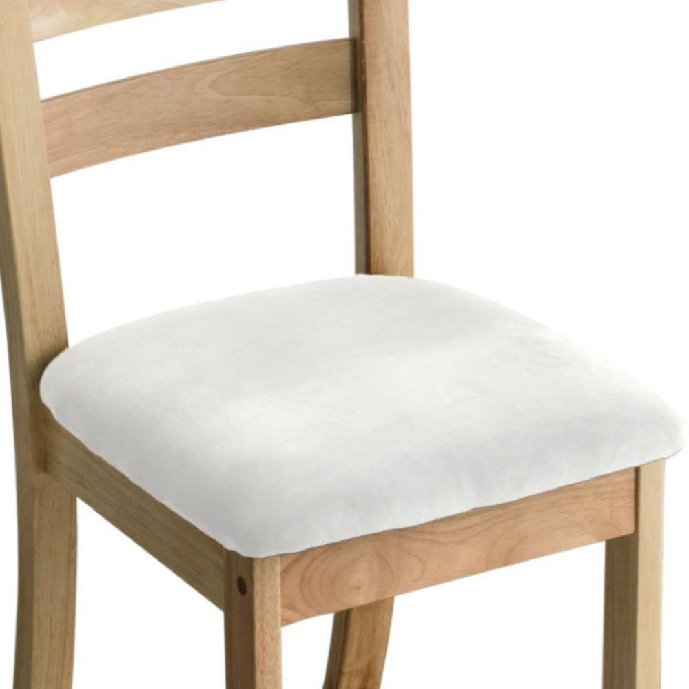 

Polyester Dining Room Chair Covers Removable Washable Upholstered Dining Chair Covers Anti Slip Elastic Cushion Covers белый
