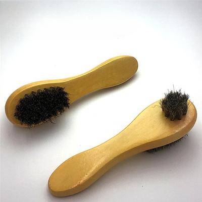 Horse Hair Double-sided Long-handled Shoe Brush, Polished Shoes, Oiled Brush Shoes, Frosted and Fluffed Leather Soft-bristled Brush