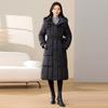 Winter New Fashion with Knee Cotton Clothes Medium and Long Thickened Slim Cotton Clothes Waist Jacket