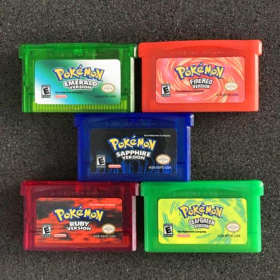 Sapphire/Emerald/Fire Red/Leaf Green/Ruby Card Cartridge for Pokemon Game GBA