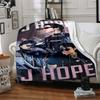 1pc J Hope Flannel Blanket [Cozy Throw Blanket] For Sofa, Bed, Travel, Camping, Livingroom, Office, Couch, Chair, And Bed