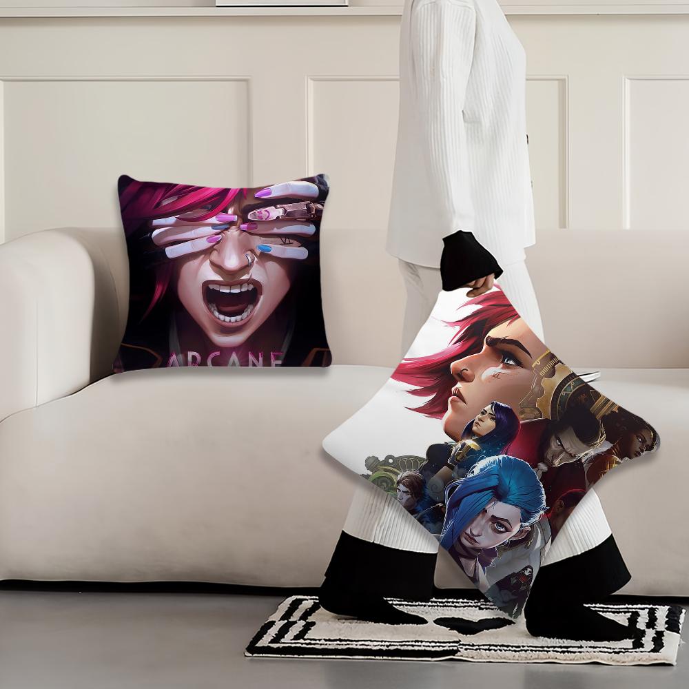 Arcane 2 L-League of L-Legends Pillow Case Living Room Home Sofa Office Shop Cover Printing Comfort Decoration Nordic Simplicity