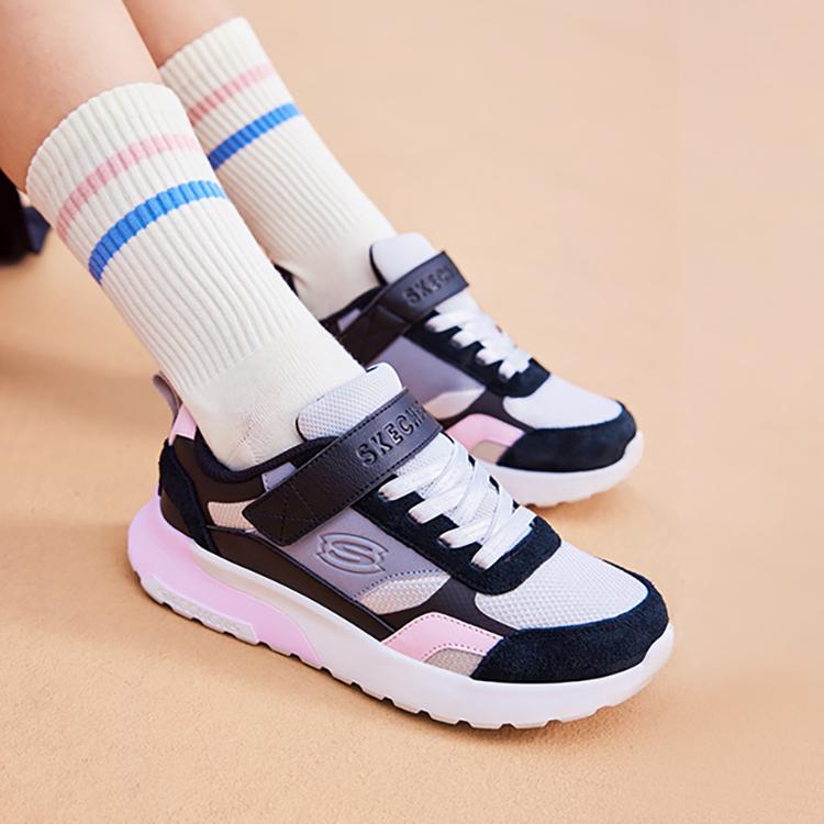 Skechers Kids Comfortable Durable Outdoor Versatile Lightweight Non-Slip Shock Absorbing Wear-Resistant Low-Top Casual Shoes 310271L-BKMT