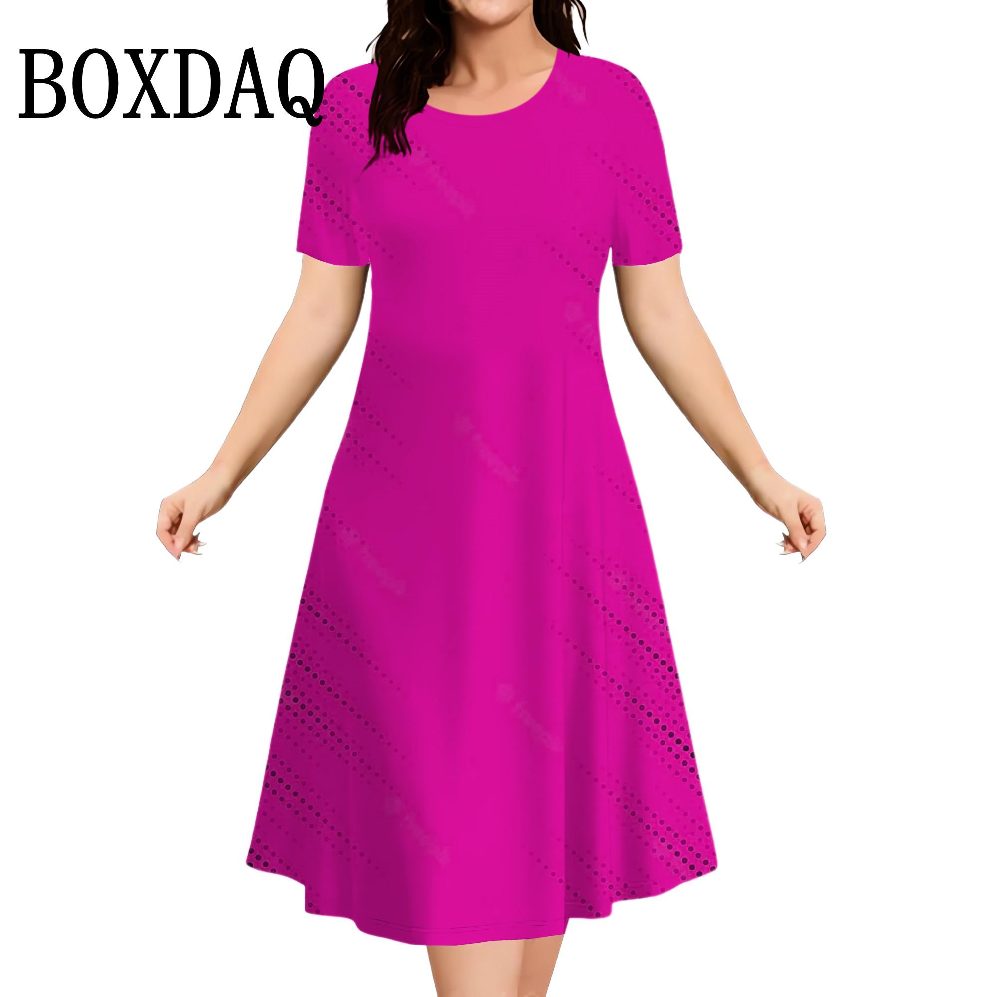 

Summer Women s Polka Dot Printed Dresses Casual Fashion Plus Size Short Sleeve Dress Loose Big Sizes Women Party Mini Dress 8XL
