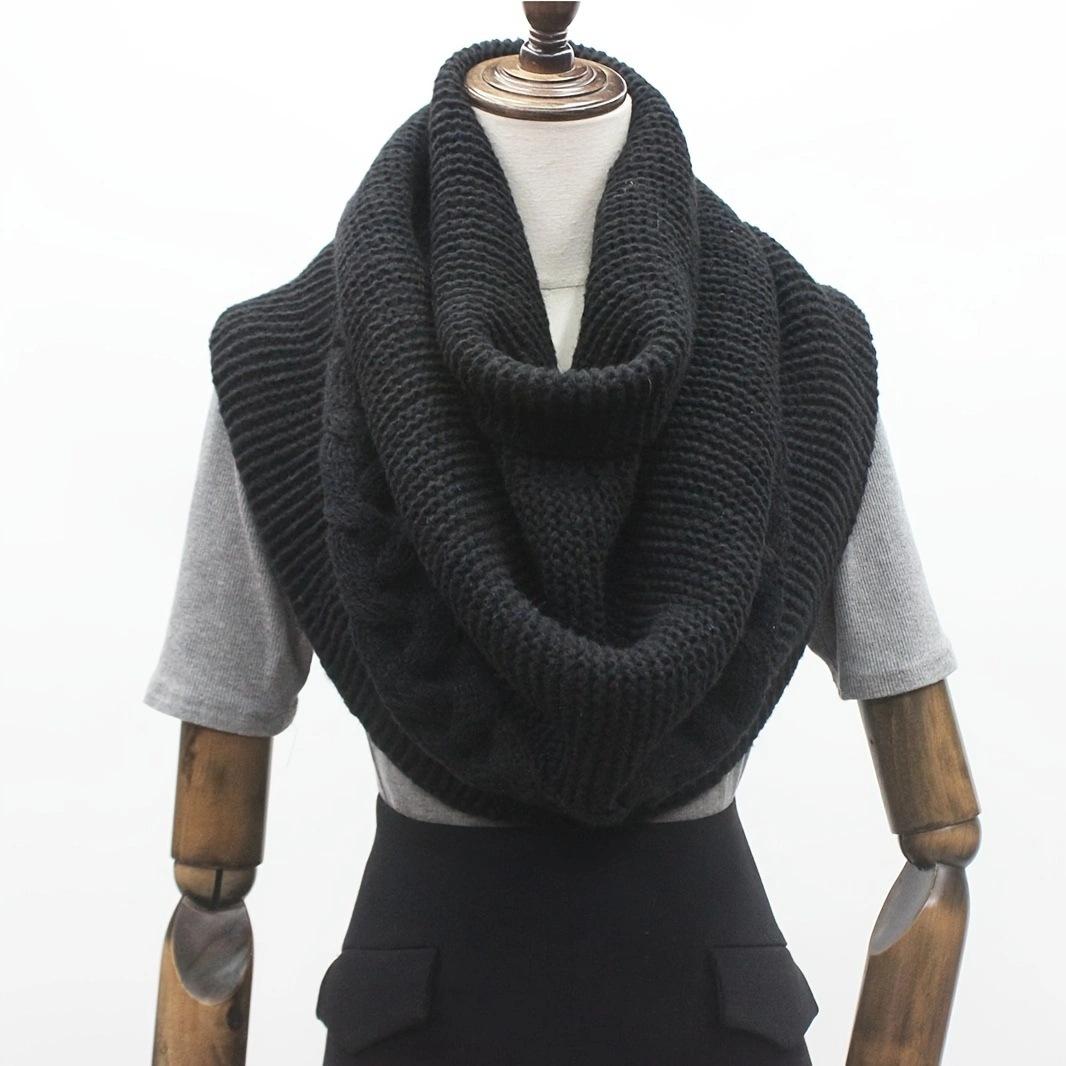 

Fashion Solid Women Scarf Autumn Winter Korean Retro Warm Knitted Neckerchief Female Versatile Accessory Thermal Muffler Lady