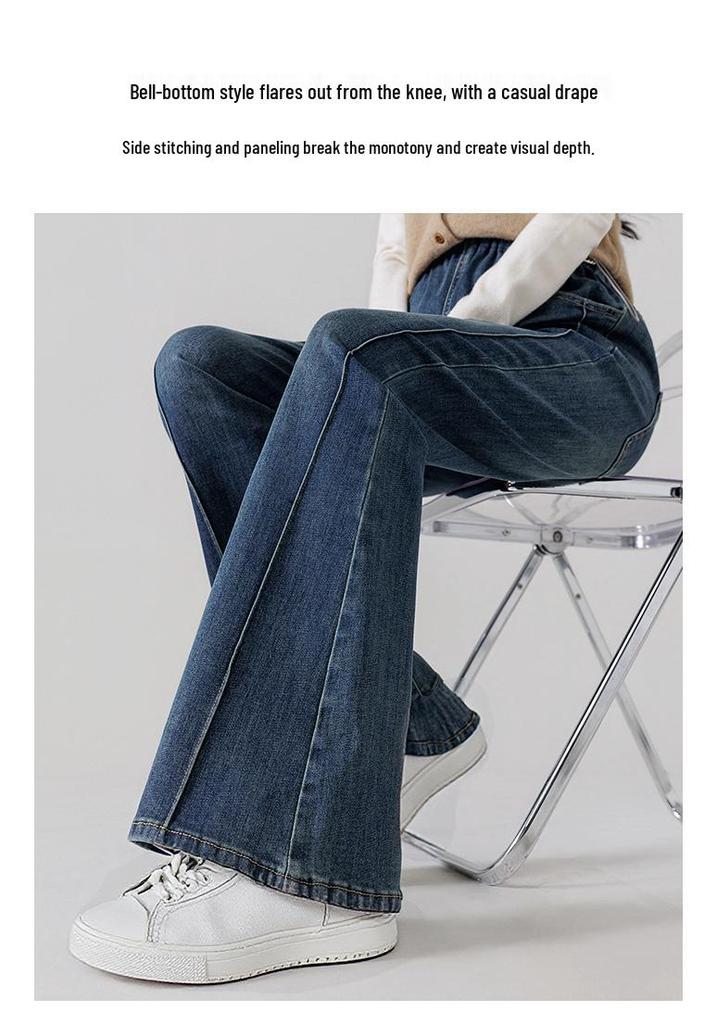Spring Maternity Flare Pants: Fashionable, Versatile, Loose-Fit Plus Size Jeans for Casual Wear