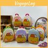 Trendy Multi-color Cartoon Duck Kids Backpack With Removable Small Bag For Nursery