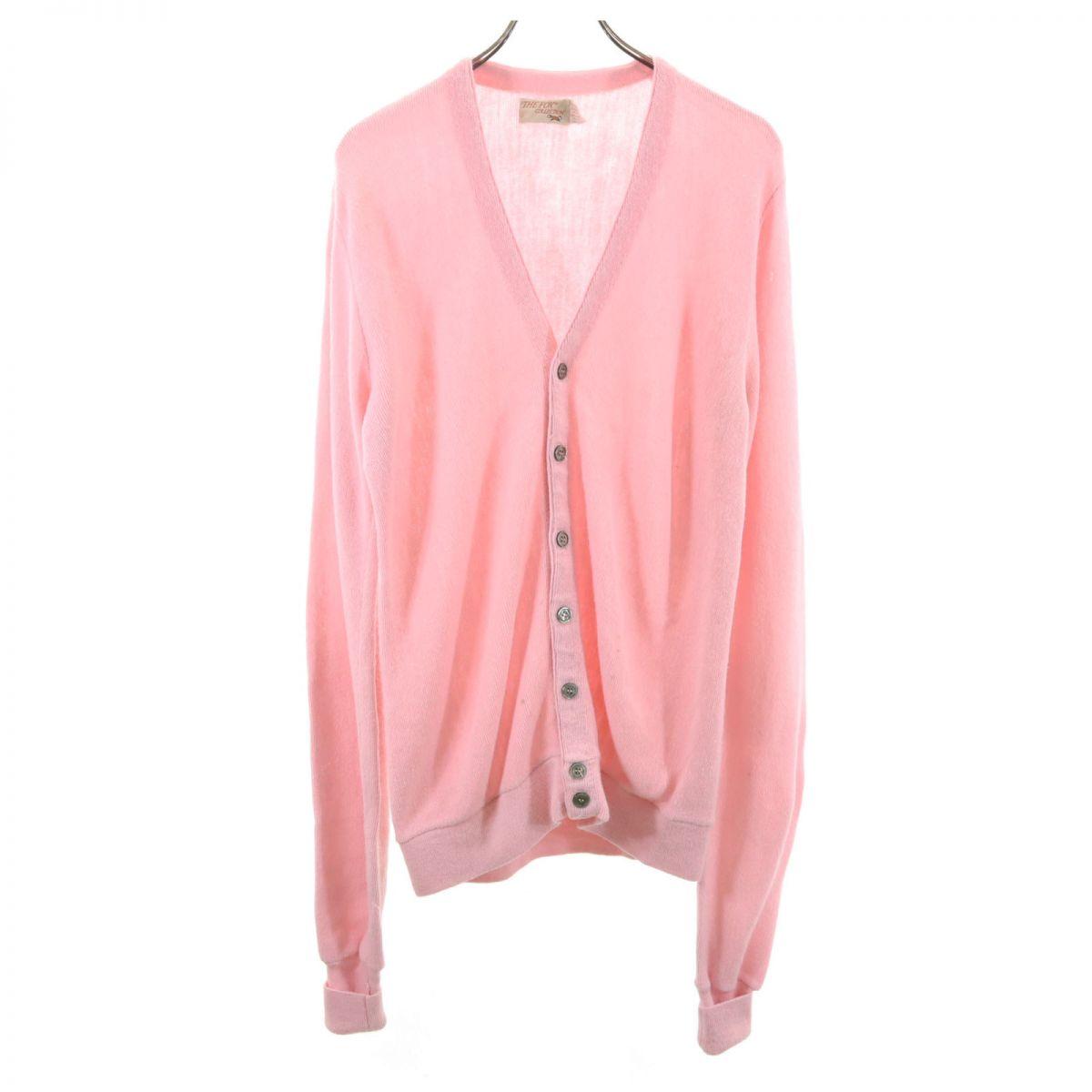 

THE FOX COLLECTION 70-е 80-е Сделано в США Винтажный вязаный кардиган с длинным рукавом Мужской Б/У