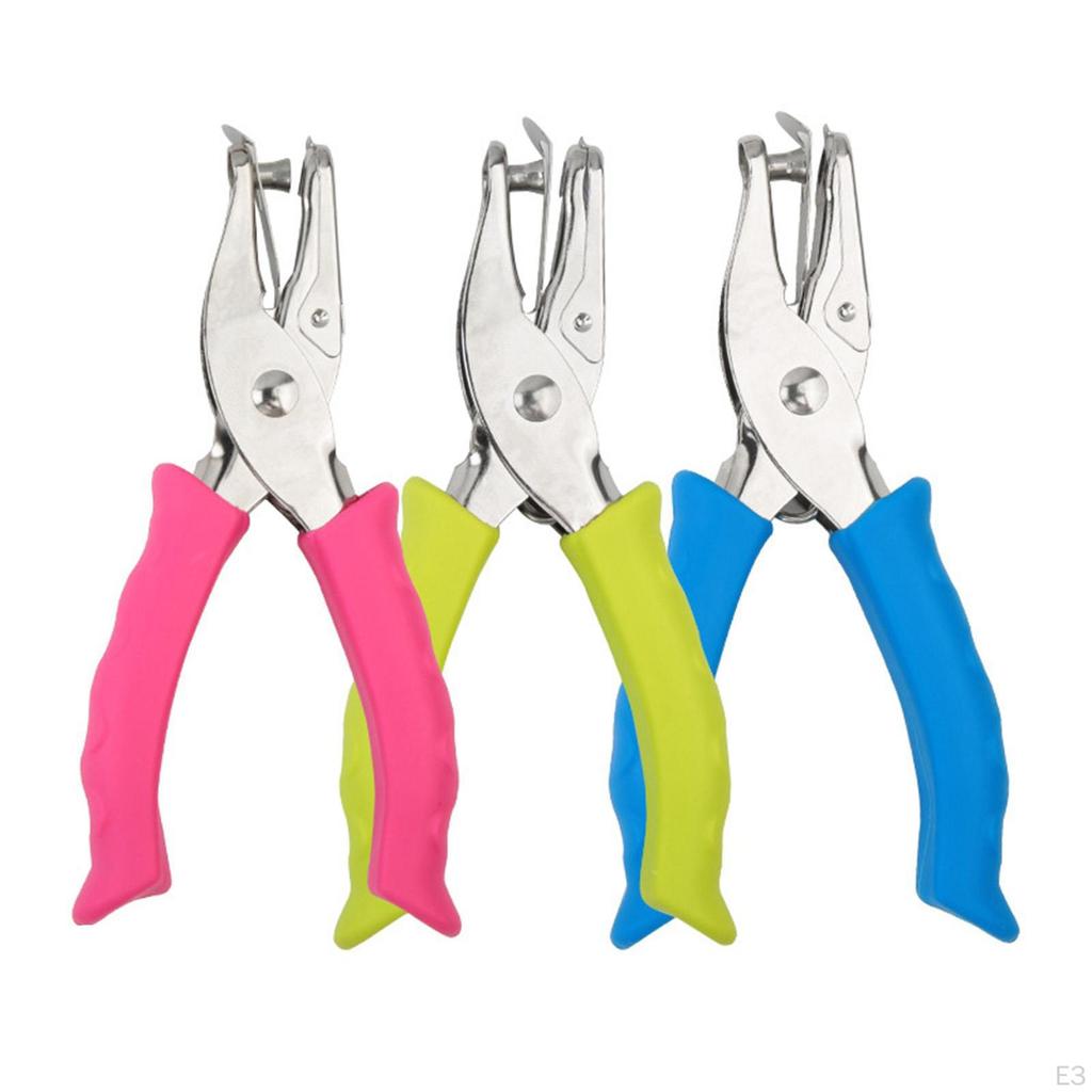 Paper Hole Punch, Hand Held Punch for Circle Holes, Heavy Duty Tool,