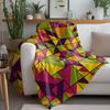 Geometric Print Blanket Throw Soft Fleece Bedding Sofa Cover Decorative Throw Blanket for Living Room Bedroom Gift