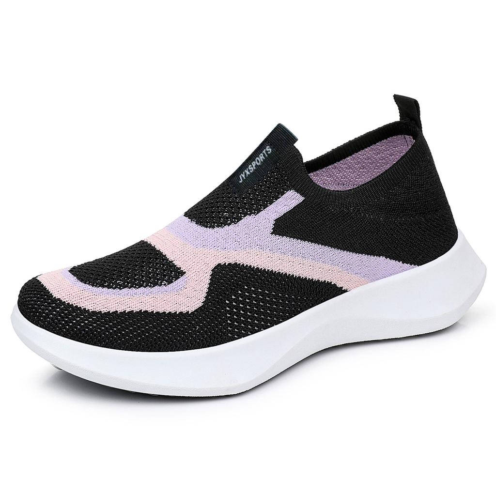 Scarpe Casual Donna Versatili Primavera Scarpe in Rete Traspiranti Fondo Morbido Slip-on per Anziani Scarpe da Mamma Casual Quotidiane Comode Scarpe da Ginnastica Leggere