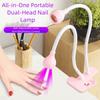 Double-head LED Table Lamp Nightlight UV Curable Violet Lamp  for Drying Gel