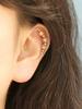 Minimalpiercing 14K Triple Sculpted Flower Piercing Earrings
