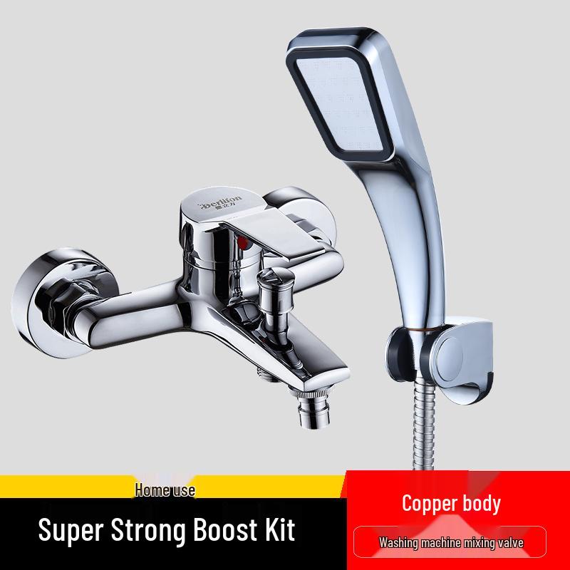 All-Copper Dual-Function Bathroom Faucet & Mixer Valve for Water Heater and Shower