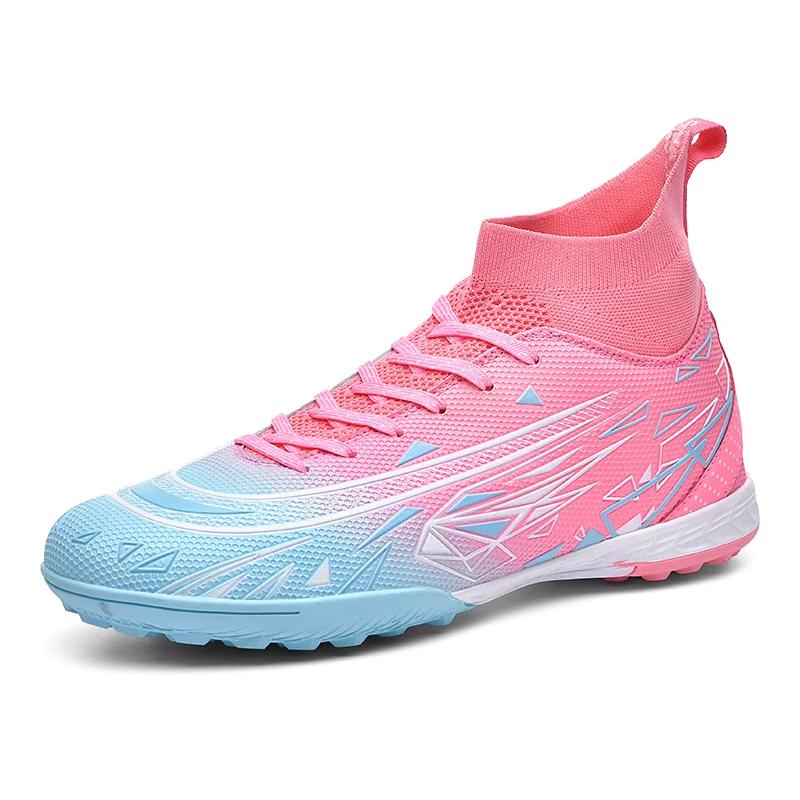 Fashion Original Soccer Shoes Men and Women Non-Slip High Quality Turf Soccer Cleats Professional Society Football Boot for Children