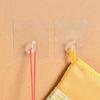 Transparent Seamless Hook Plastic Sticky Hook Magic Punch Free Horn Hook Bathroom Kitchen Nail Free Adhesive Hook