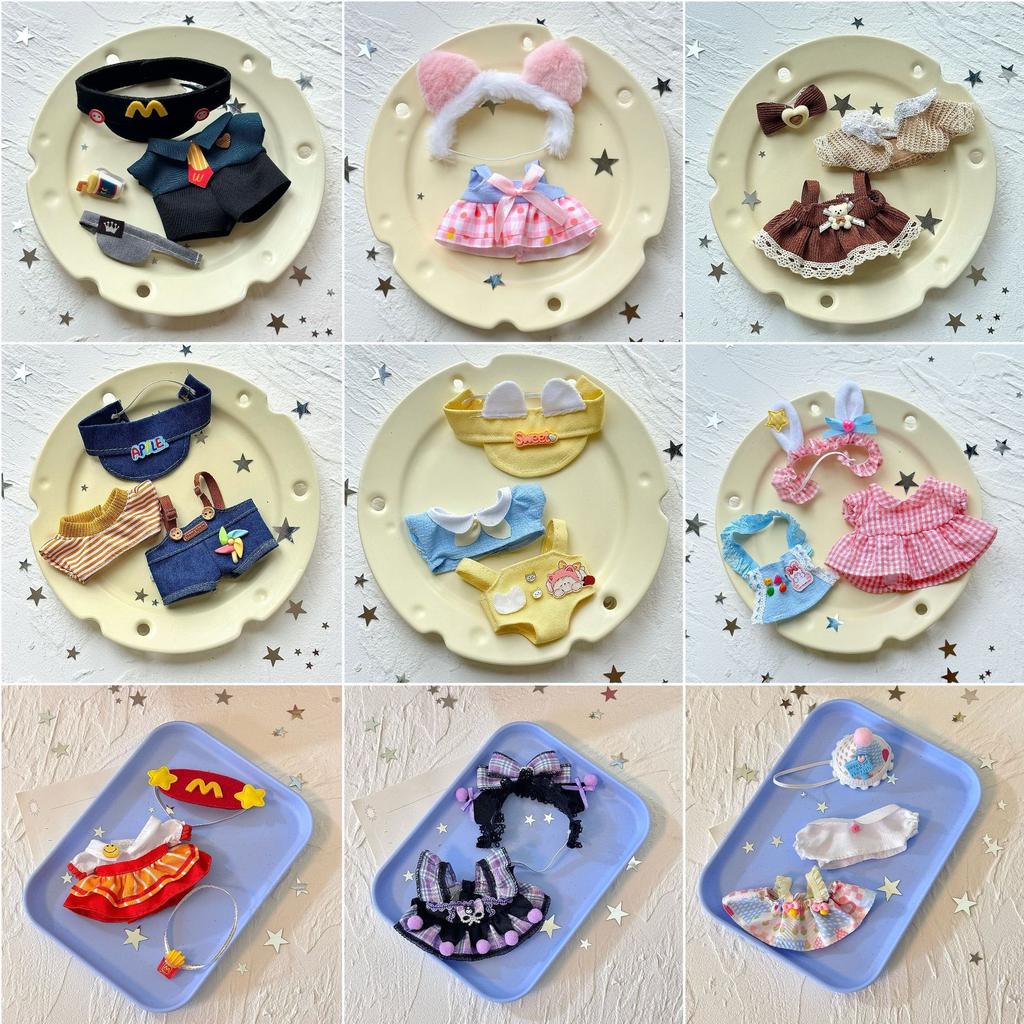 Pro 17cm panenku Labubu V2 V1 Šaty Oblečení Obleček Doplňky Oblečení pro idolovou panenku pro Dětský dárek Labubu Přívěsek Oblečení