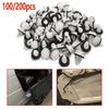 100/200 Pcs Door Panel Clips Fasteners Car Plastic Rivets Fastener Push Clips White Auto Bumper Fender Fastener Retainer Clips