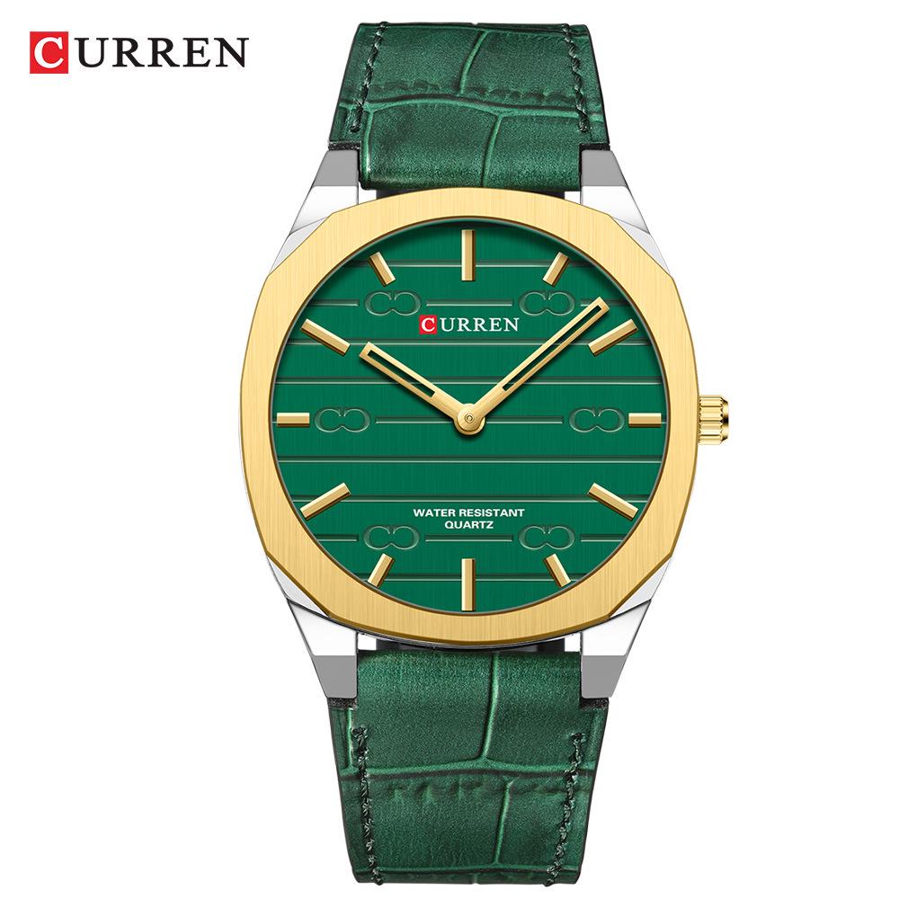 CURREN 8480 Men s Waterproof Quartz Watch with Leather Strap