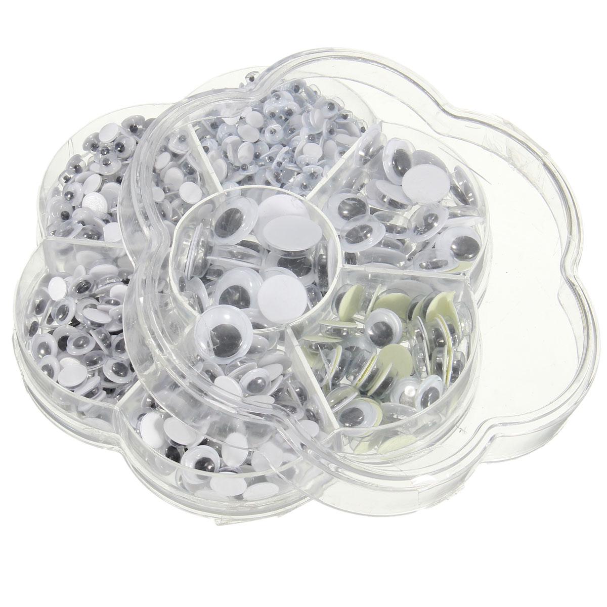 500 шт. 4-12 мм разноцветные самоклеящиеся игрушечные глазки для скрапбукинга своими — фото 5