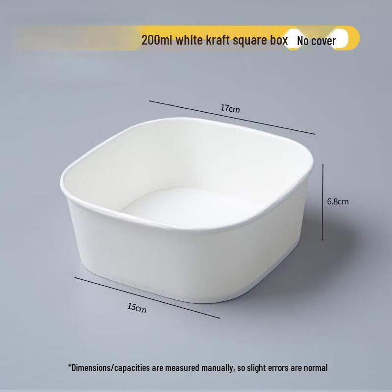 Disposable Kraft Paper Square Food Container