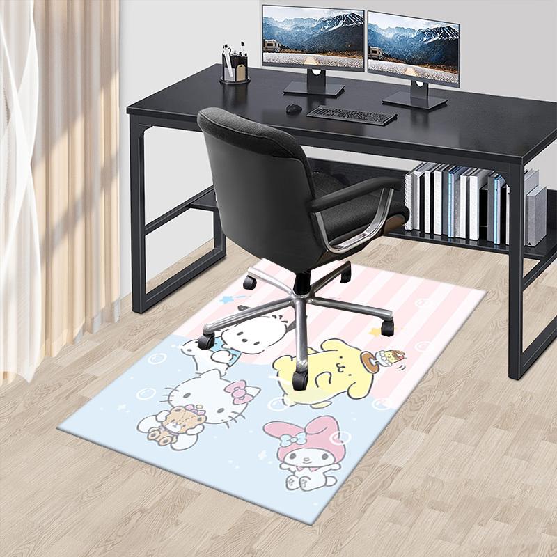 

Hello Kitty & Pompompurin Chair Mat - Anime Cartoon Design, Non-Slip Carpet for Office Chair, Home Decor, Living Room, Bedroom, Game Room, Dormitory F 60cm by 90cm