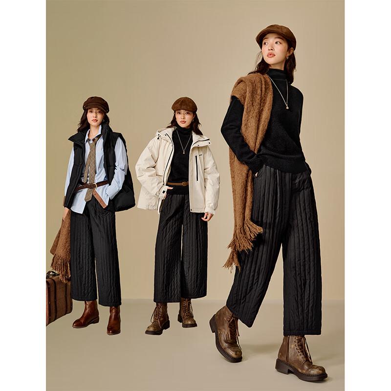 INMAN Women's Padded Straight Cotton Pants