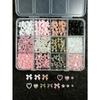 12-Compartment Box Mixed Resin Simulation Pearl Bow, Heart, Mini Floral Decor For Diy Nail Art Accessories, Nail Supplies Nail Charms