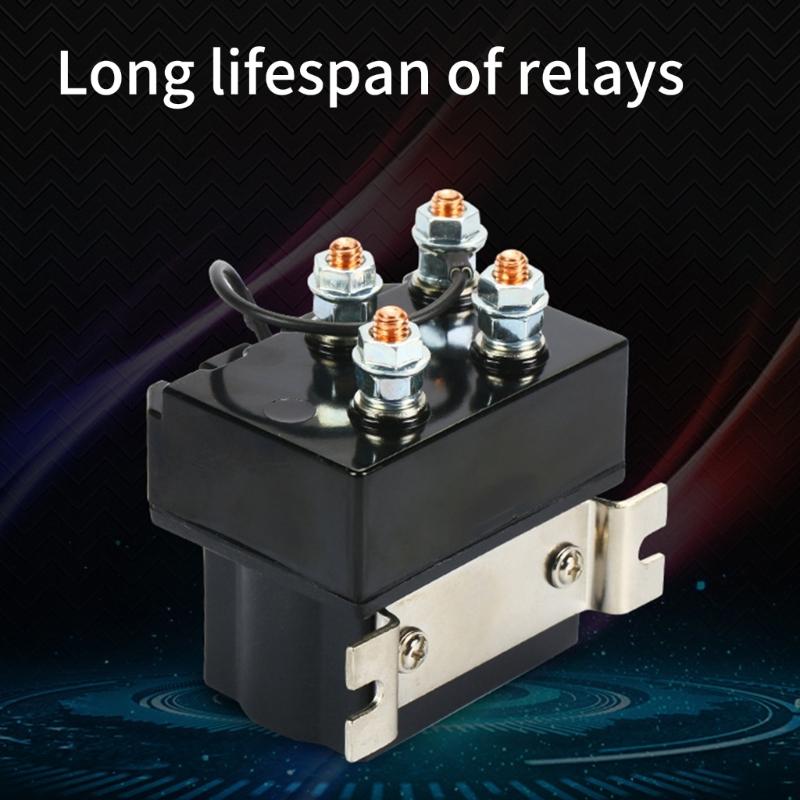Premium Metal Winch Solenoid Relays Kit With Connection Wires For 4x4 Vehicles And ATVs Contactor Solenoid Relays